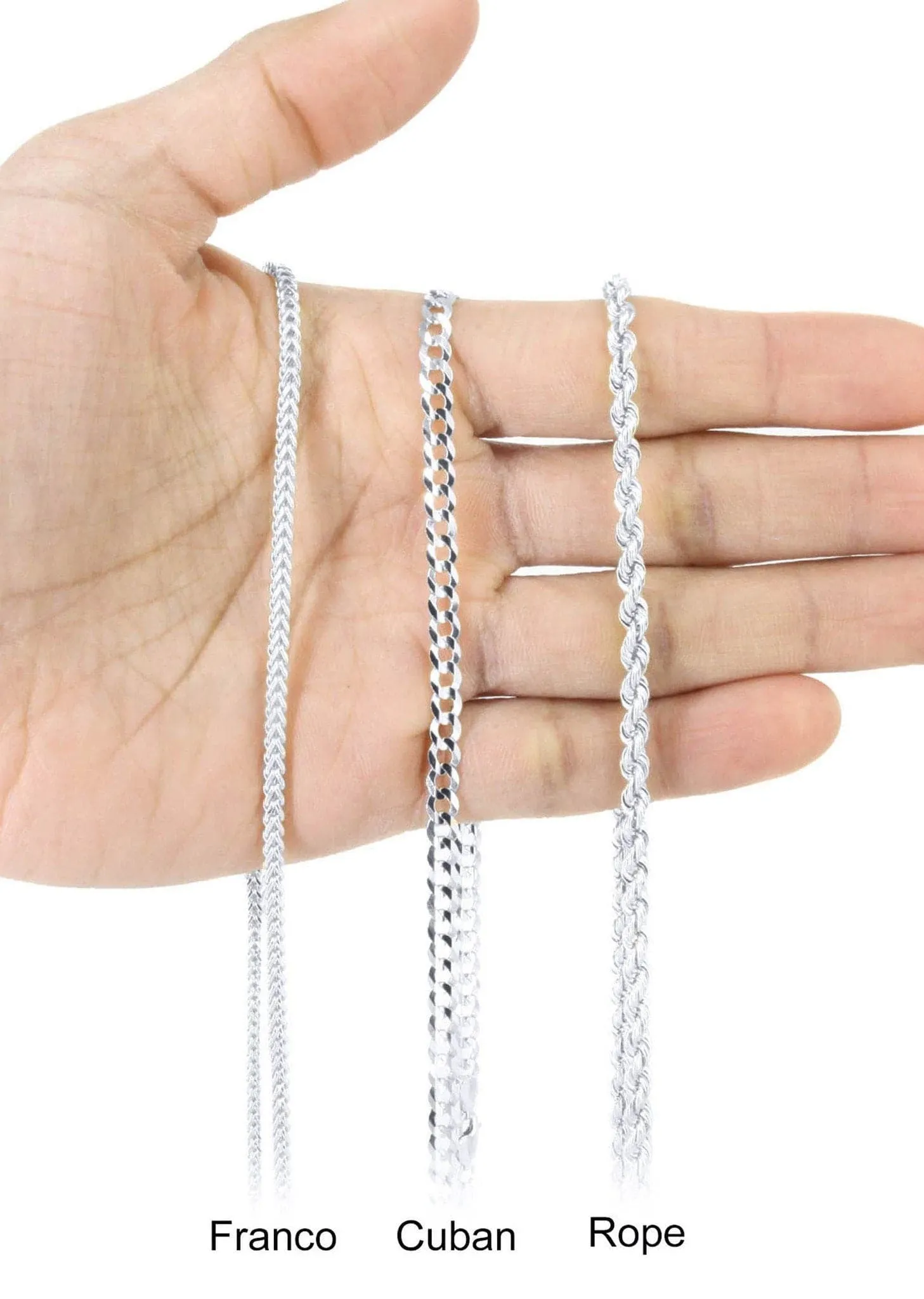10K/14K White Gold Small Round Picture Pendant Necklace
