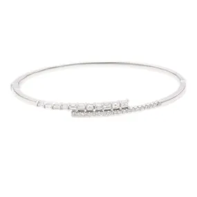 1.16ct 18k White Gold Diamond Bangle