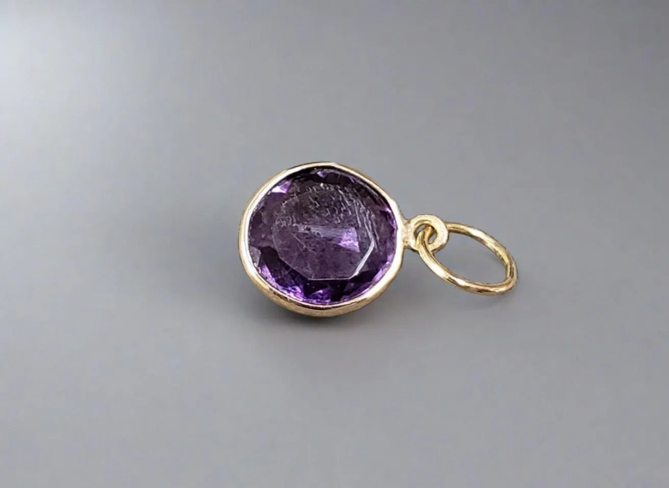 14k Amethyst Pendant Gold