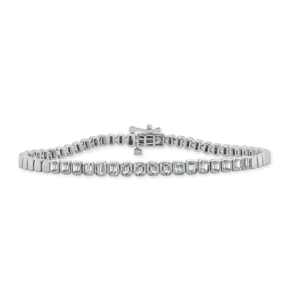 14K Gold & Emerald-Cut Diamond Bracelet - 1.64ct