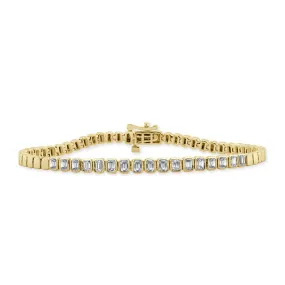 14K Gold & Emerald-Cut Diamond Bracelet - 1.64ct