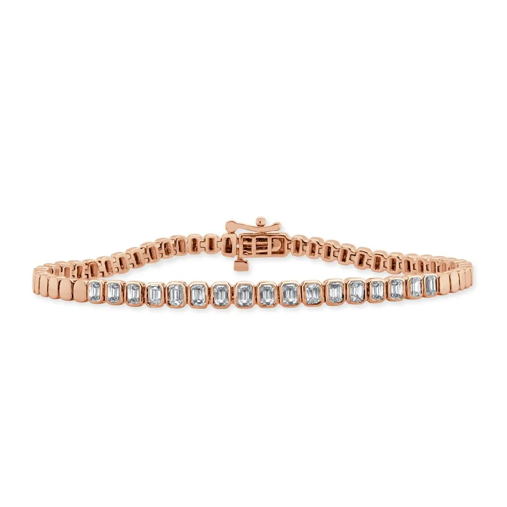 14K Gold & Emerald-Cut Diamond Bracelet - 1.64ct