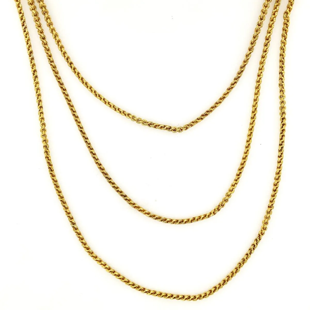 15ct Yellow Gold Muff/Guard Chain