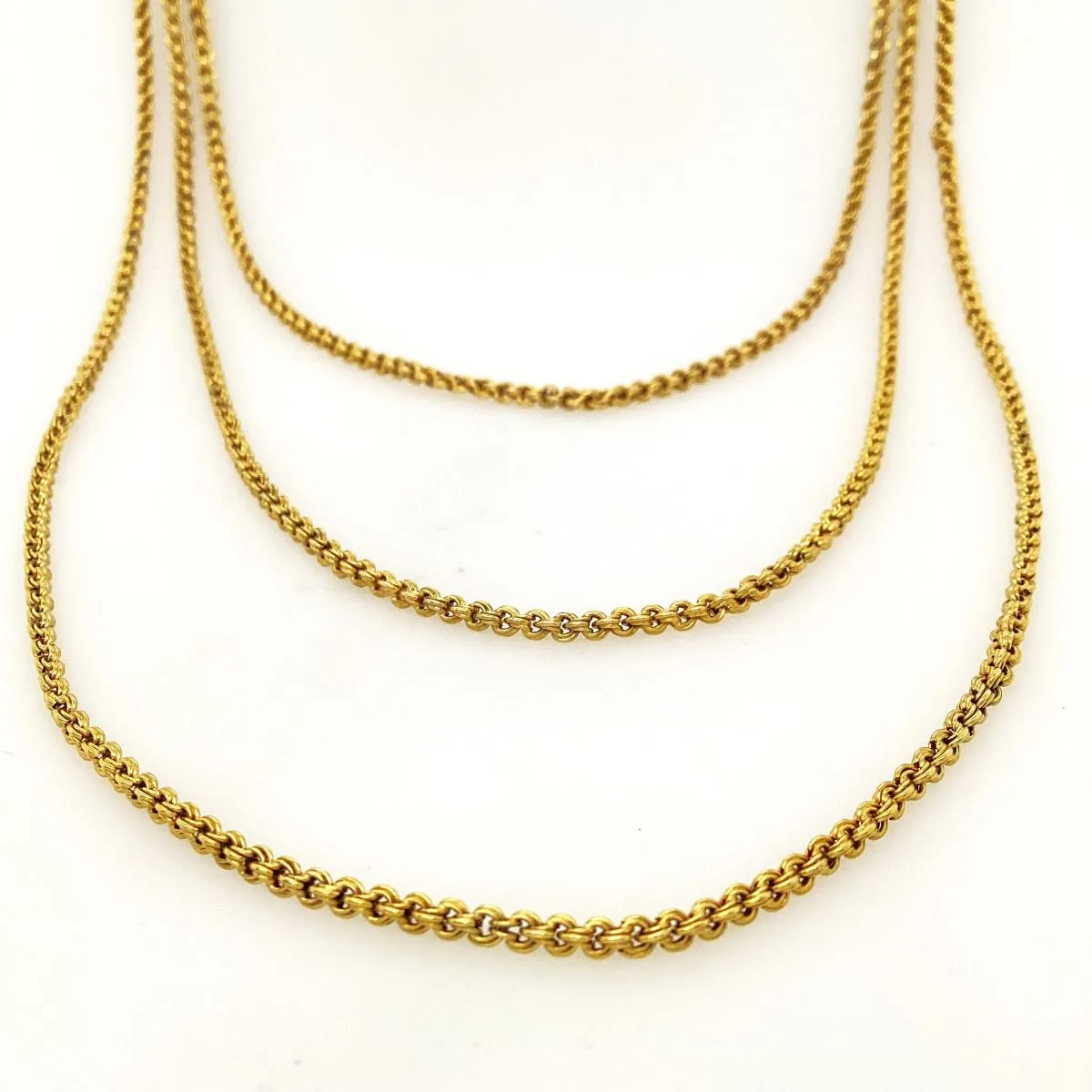 15ct Yellow Gold Muff/Guard Chain