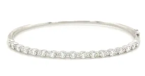 1.65ct tw Diamond White Gold Bangle Bracelet