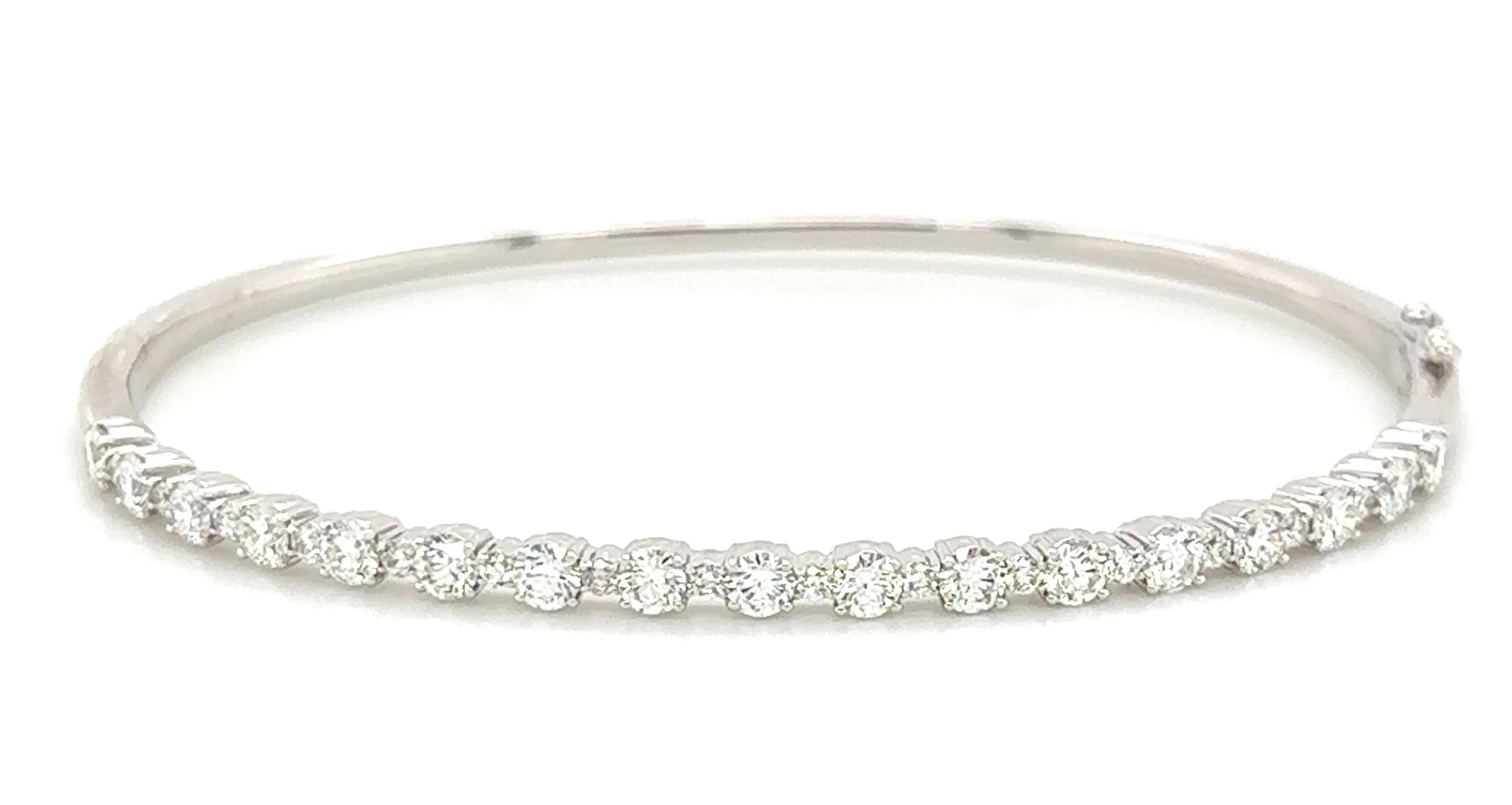 1.65ct tw Diamond White Gold Bangle Bracelet