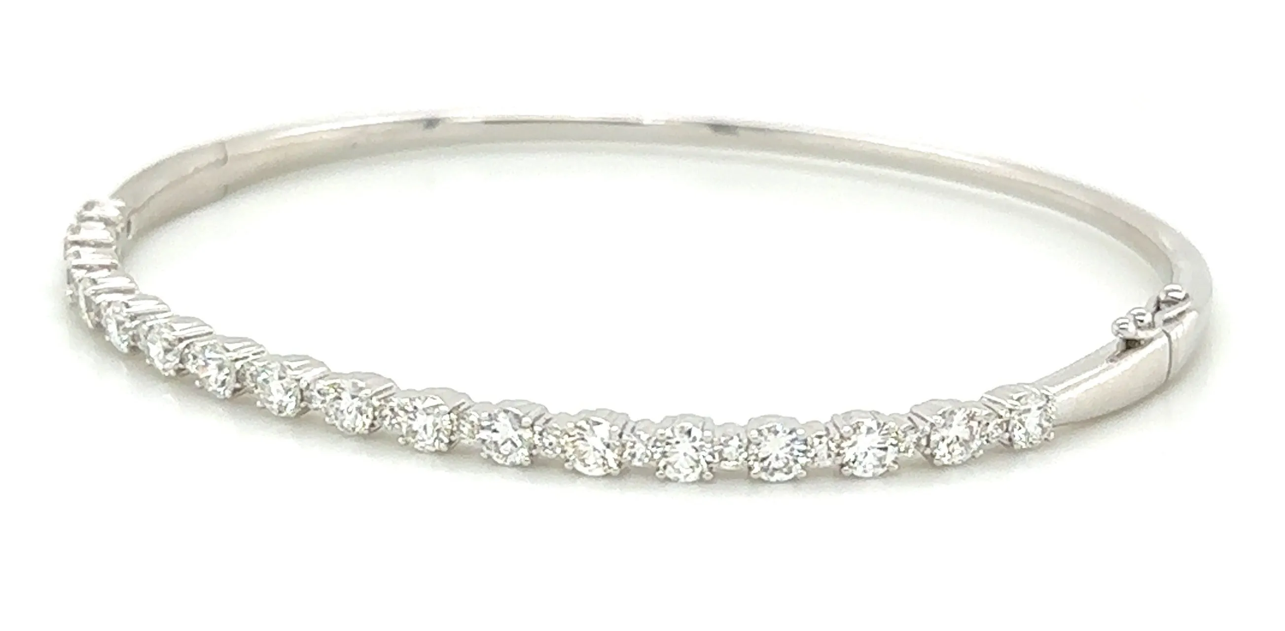 1.65ct tw Diamond White Gold Bangle Bracelet