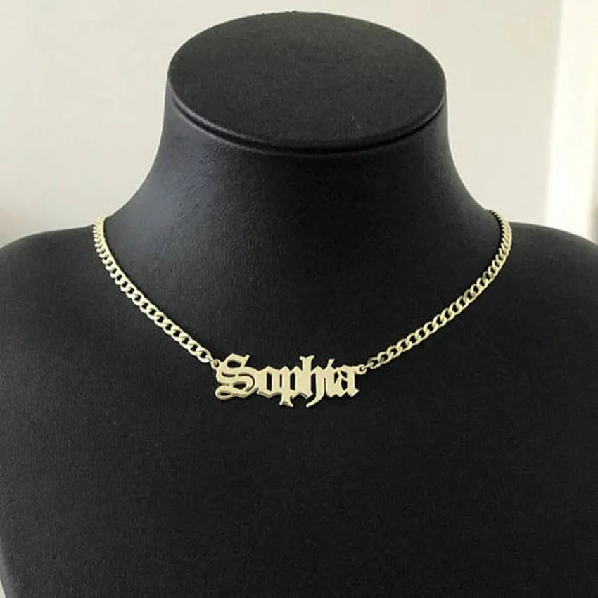 18k Gold Plated Custom Name Necklace