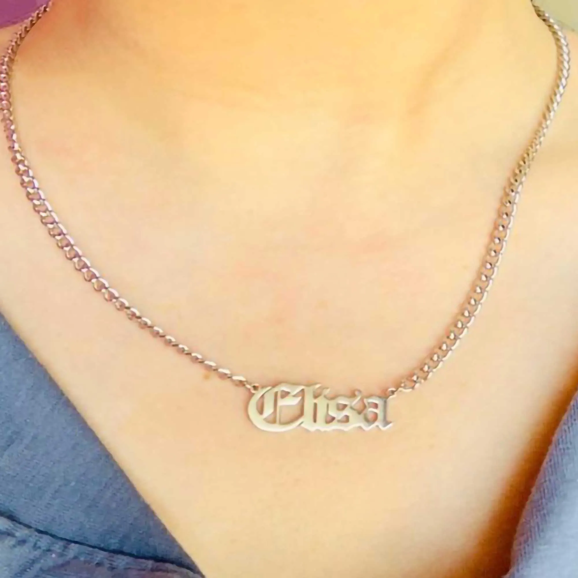 18k Gold Plated Custom Name Necklace