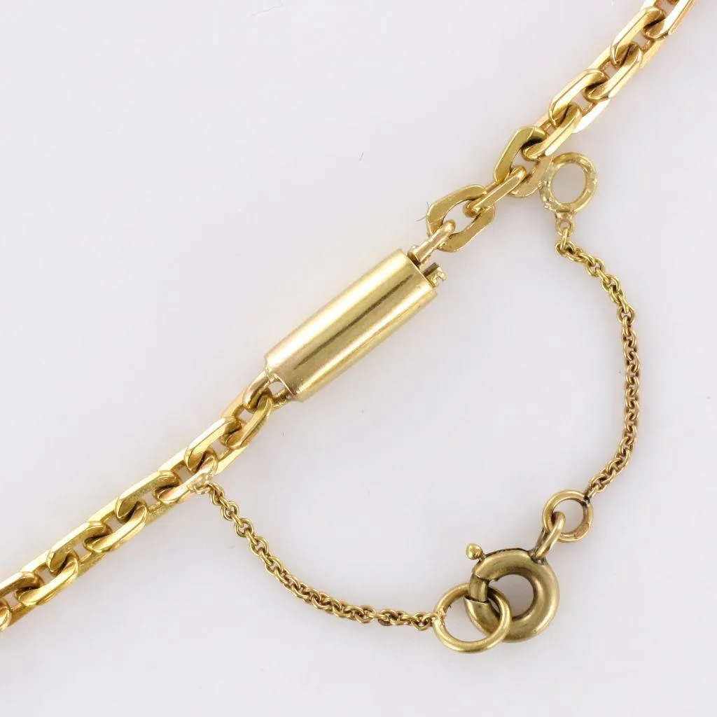 1960s French Gold Necklace with Radiant Motif