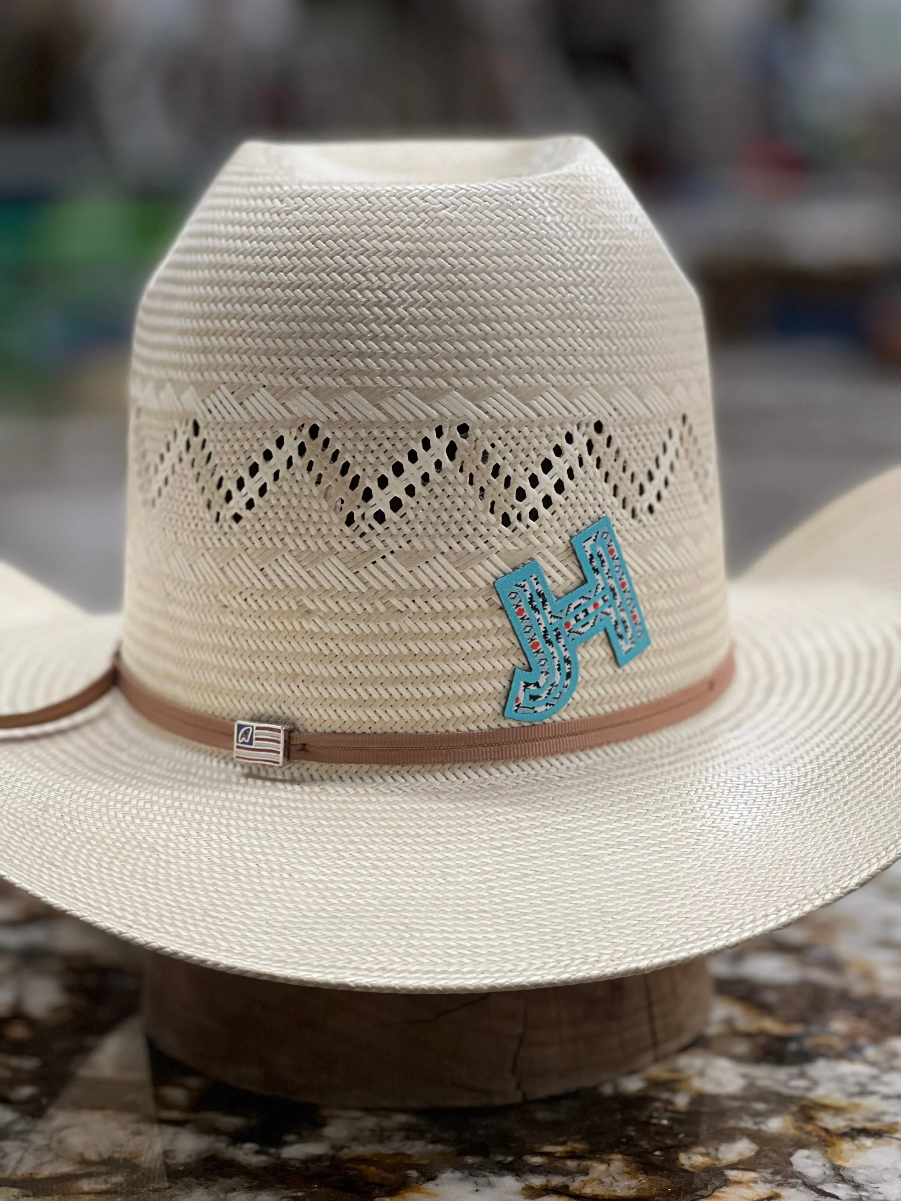 2022 Jobes Hats - patch/sticker - Turquoise/Red Aztec