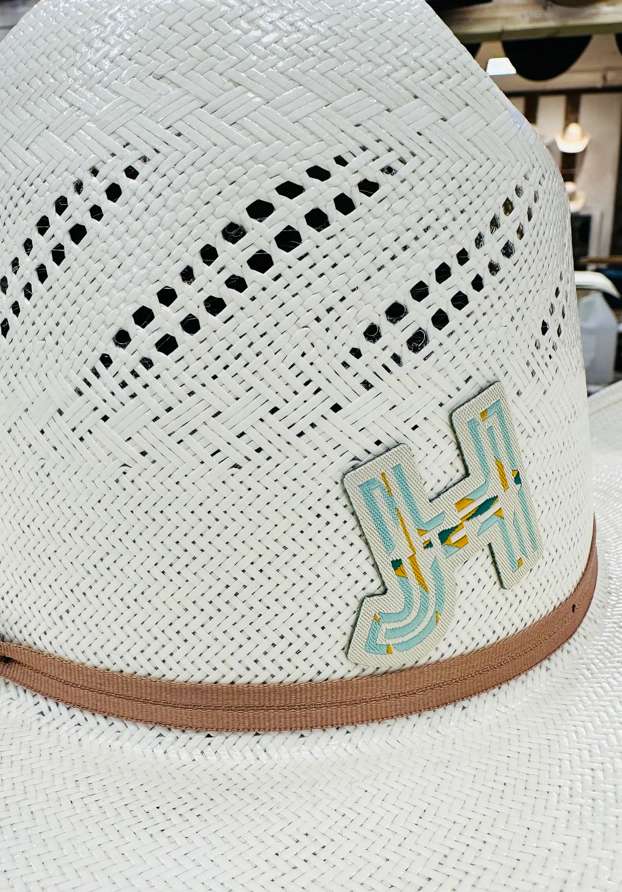 2023 Jobes Hats - patch/sticker - Aztec Turquoise/Beige