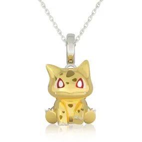 925 sterling silver Bulbasaur Pokemon Pandora fit charm necklace