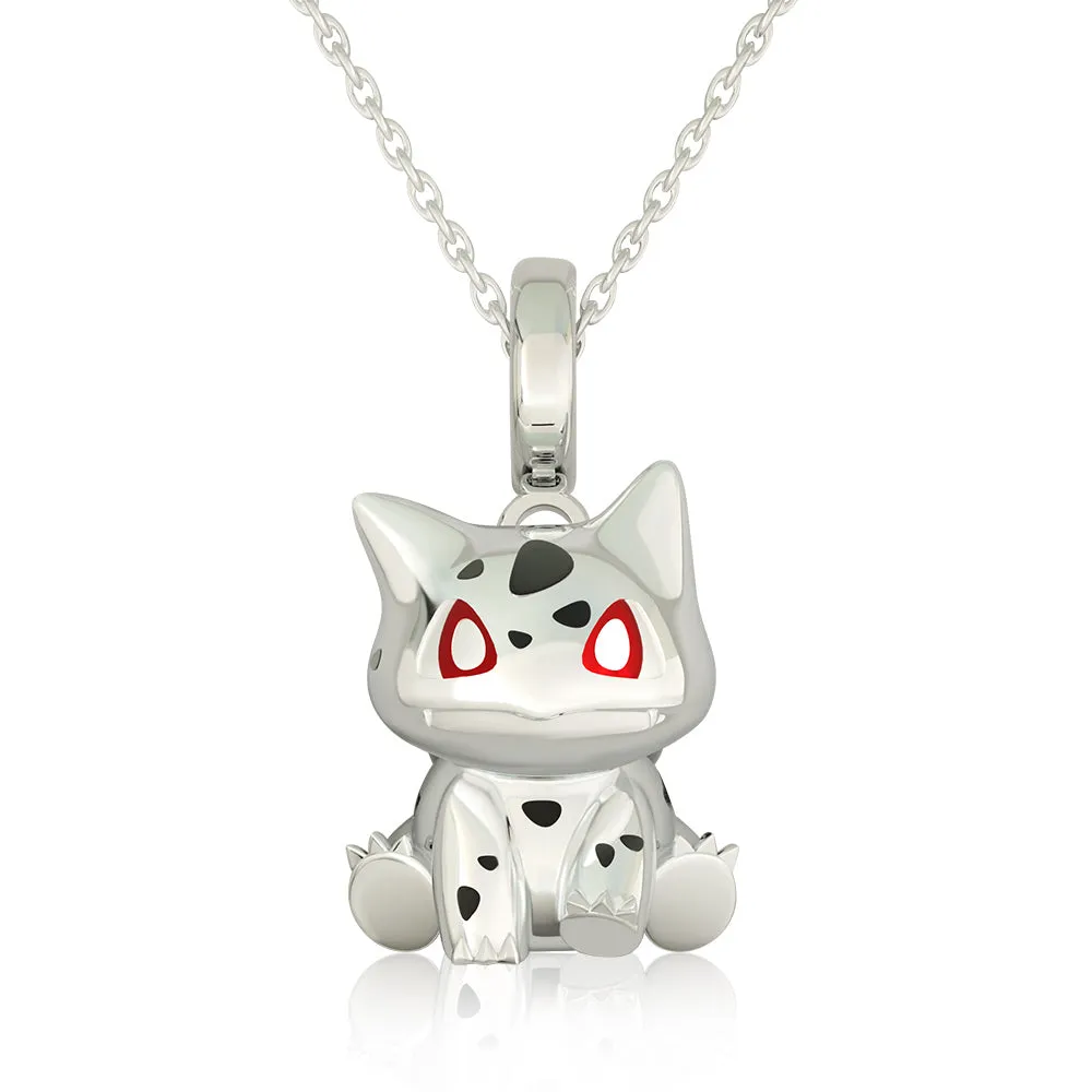 925 sterling silver Bulbasaur Pokemon Pandora fit charm necklace