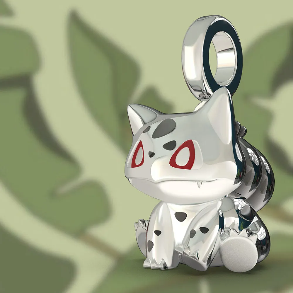 925 sterling silver Bulbasaur Pokemon Pandora fit charm necklace