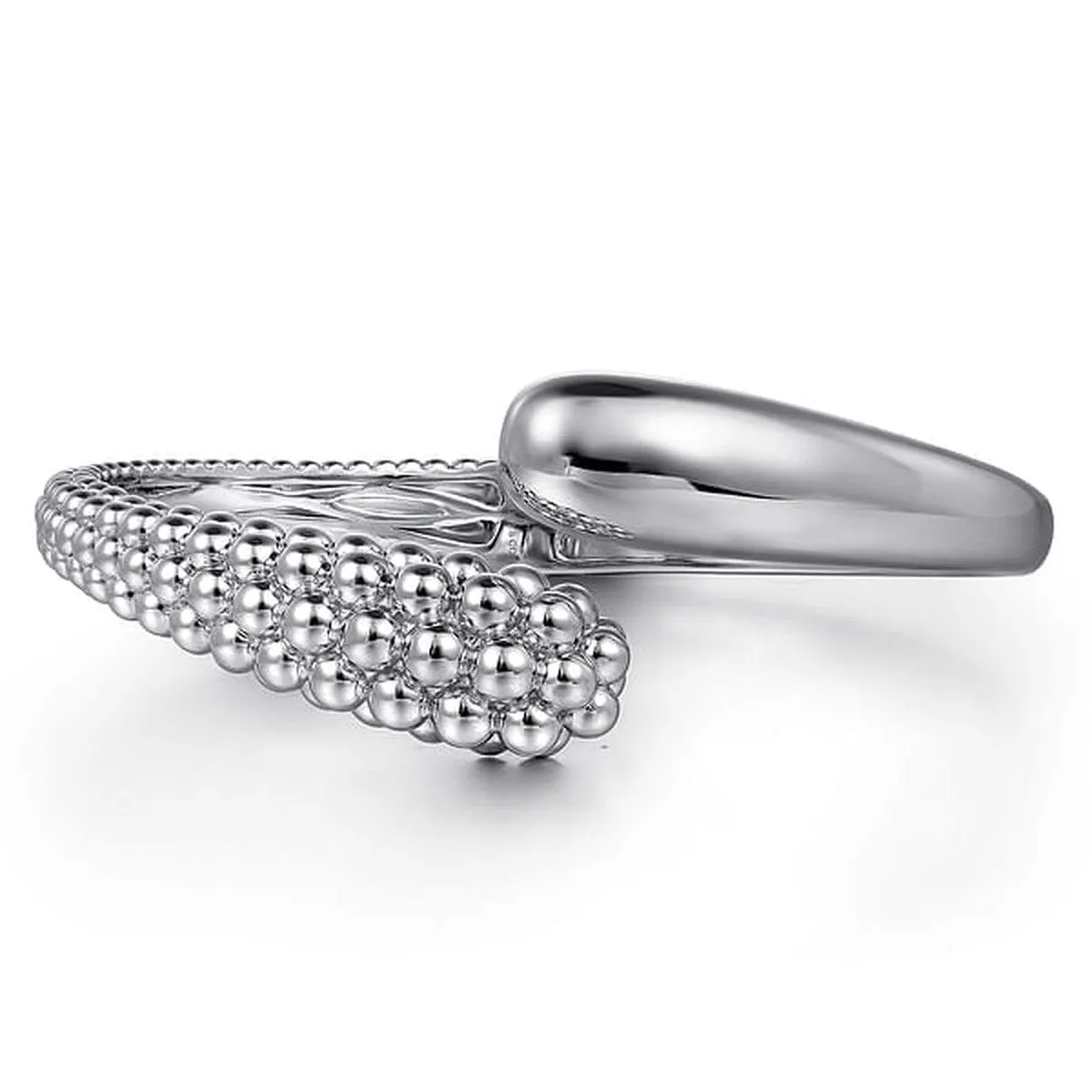 925 Sterling Silver Pavé Bujukan Bypass Bangle