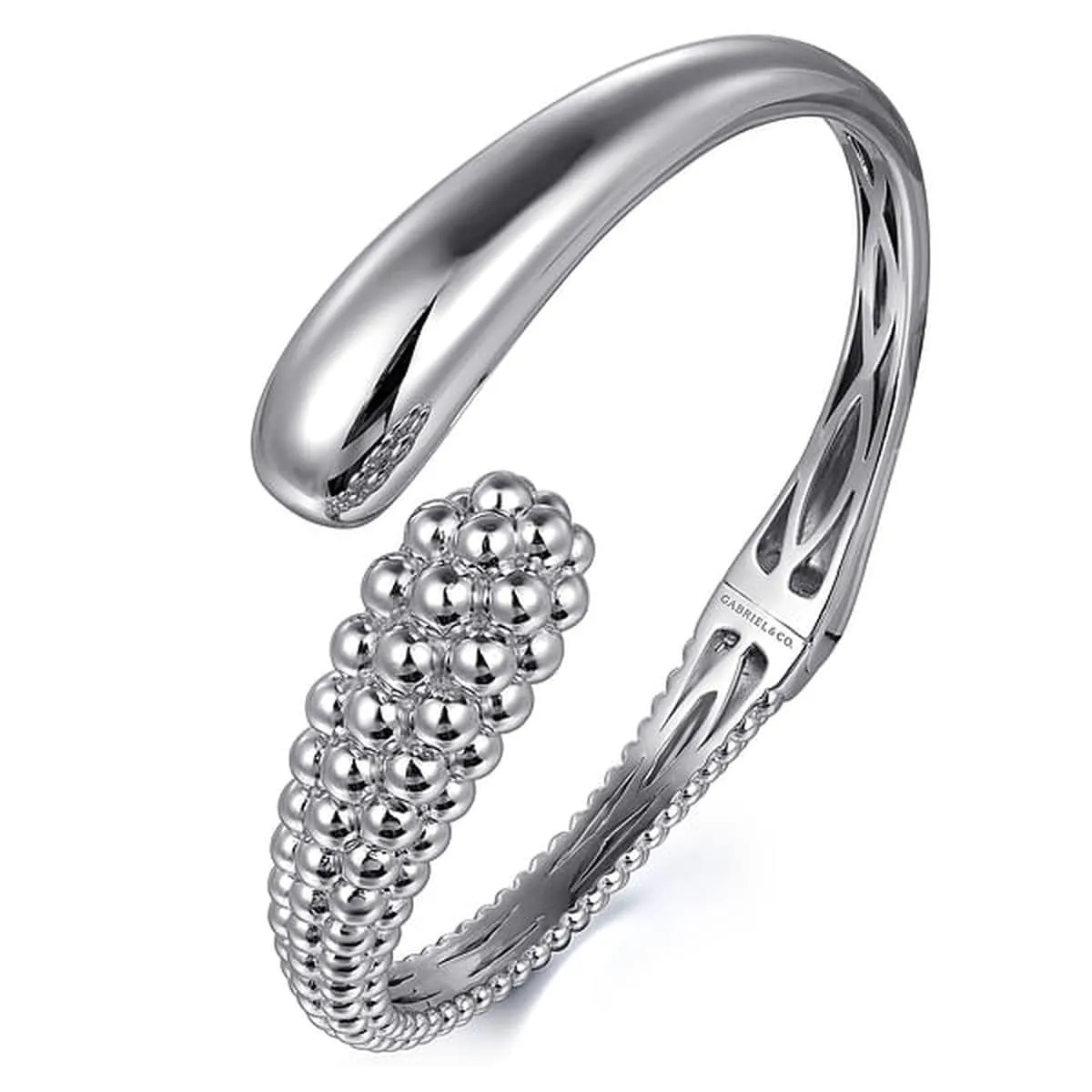925 Sterling Silver Pavé Bujukan Bypass Bangle