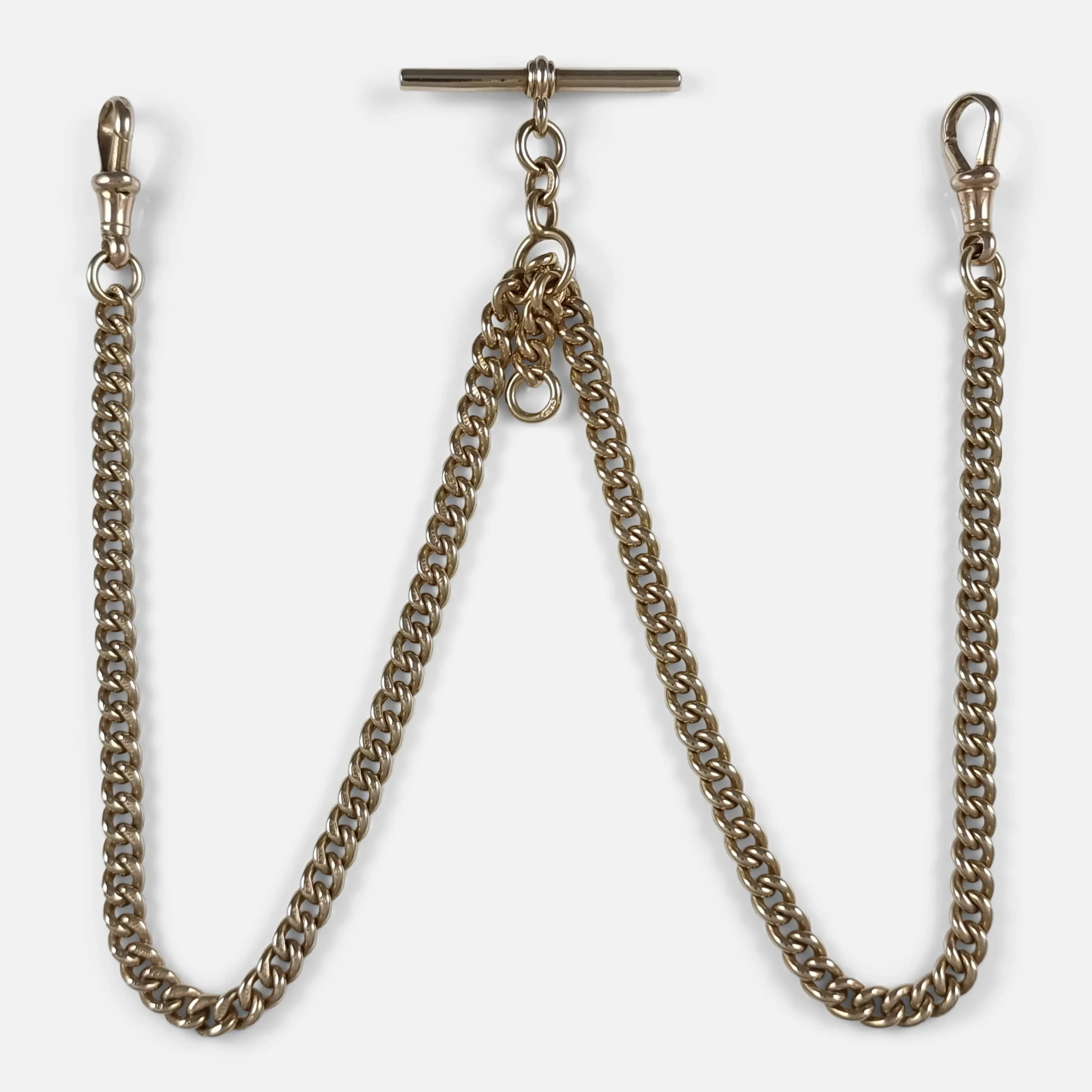 9ct Yellow Gold Albert Watch Chain - 31.0g