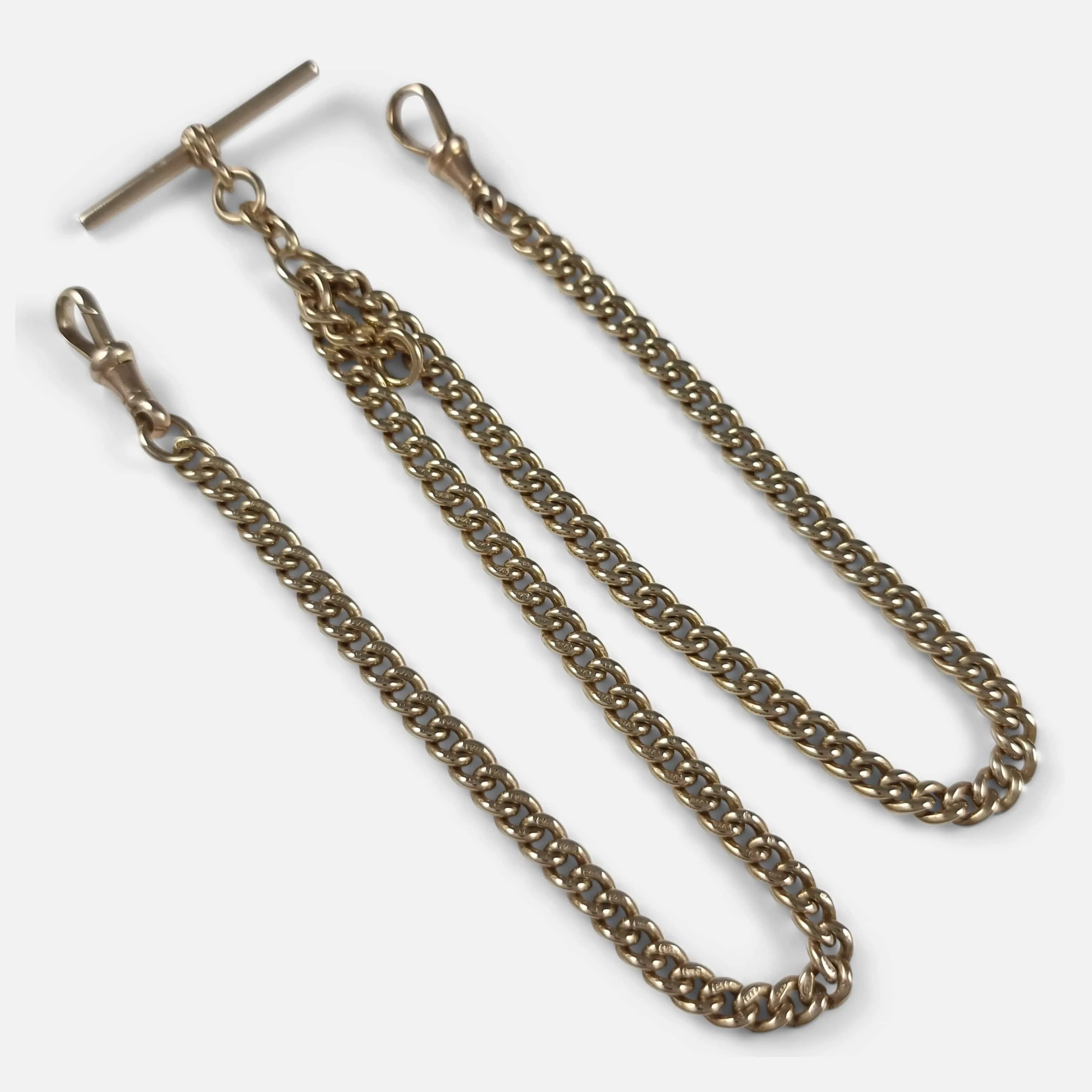 9ct Yellow Gold Albert Watch Chain - 31.0g