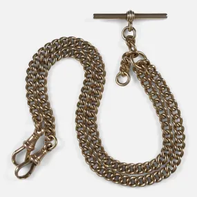 9ct Yellow Gold Albert Watch Chain - 31.0g