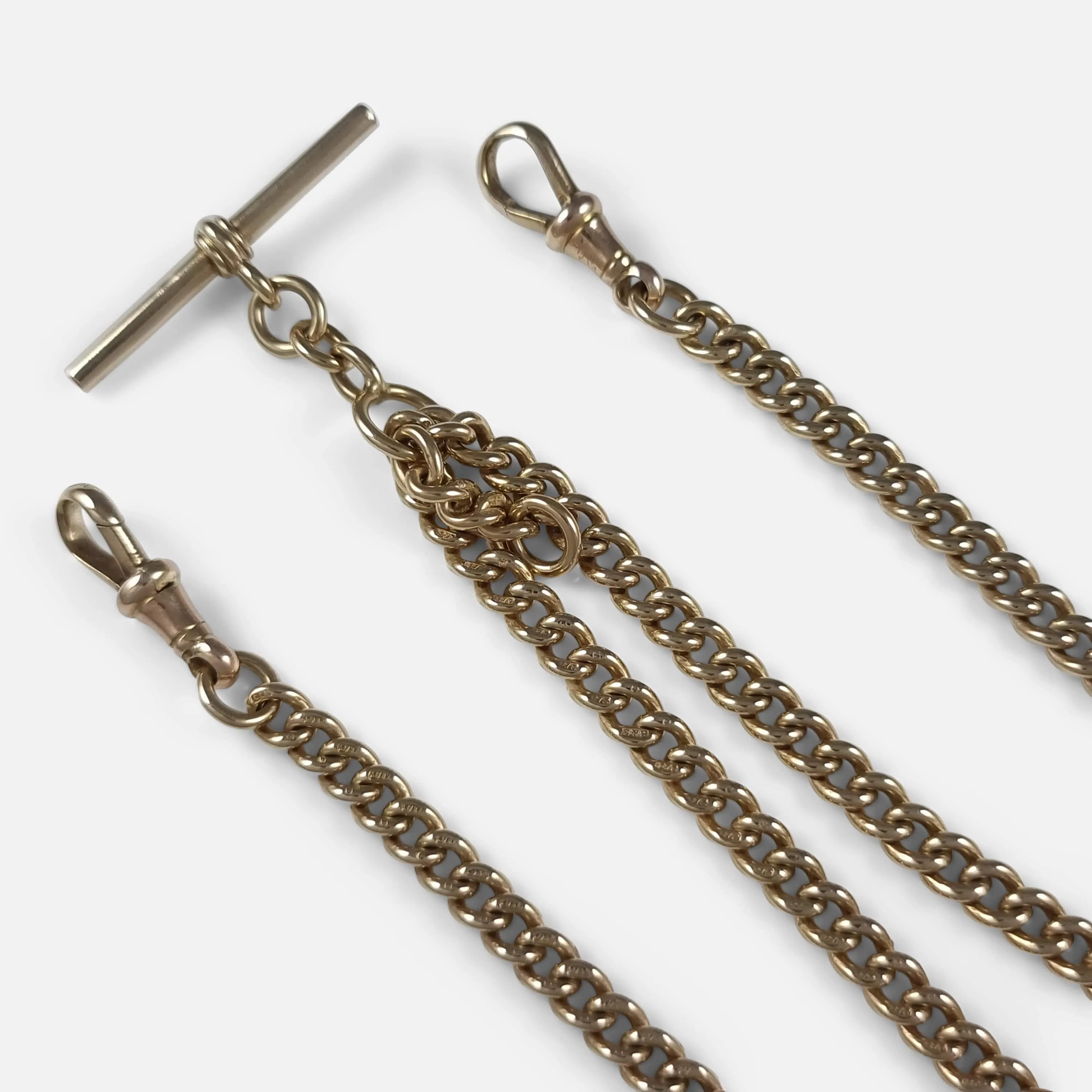 9ct Yellow Gold Albert Watch Chain - 31.0g