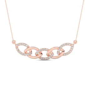 Alternating Diamond Cascade Link Necklace