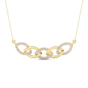 Alternating Diamond Cascade Link Necklace