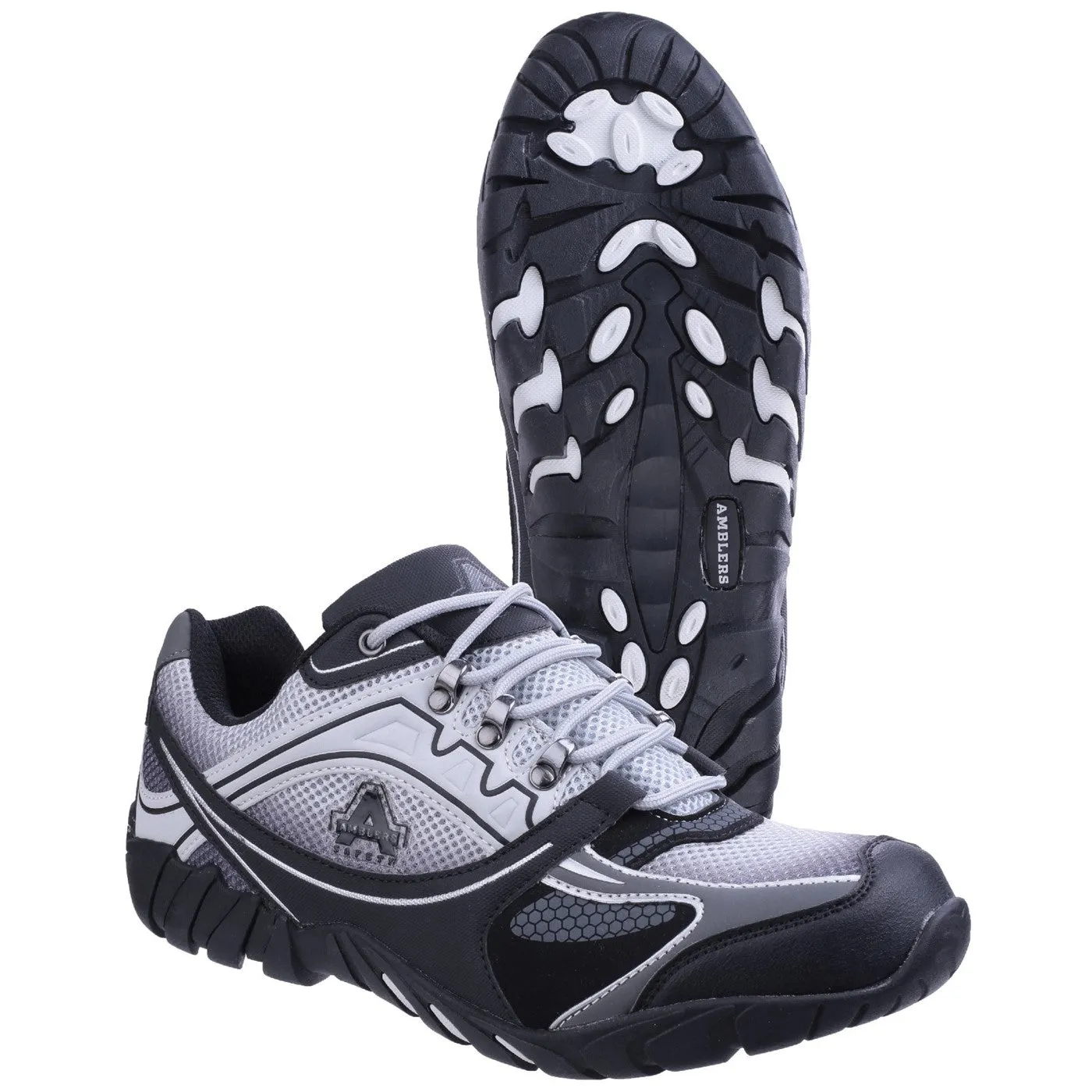 Amblers Safety FS702 Granite Vegan-Friendly Antistatic Lace up Safety Trainer S1 Grey