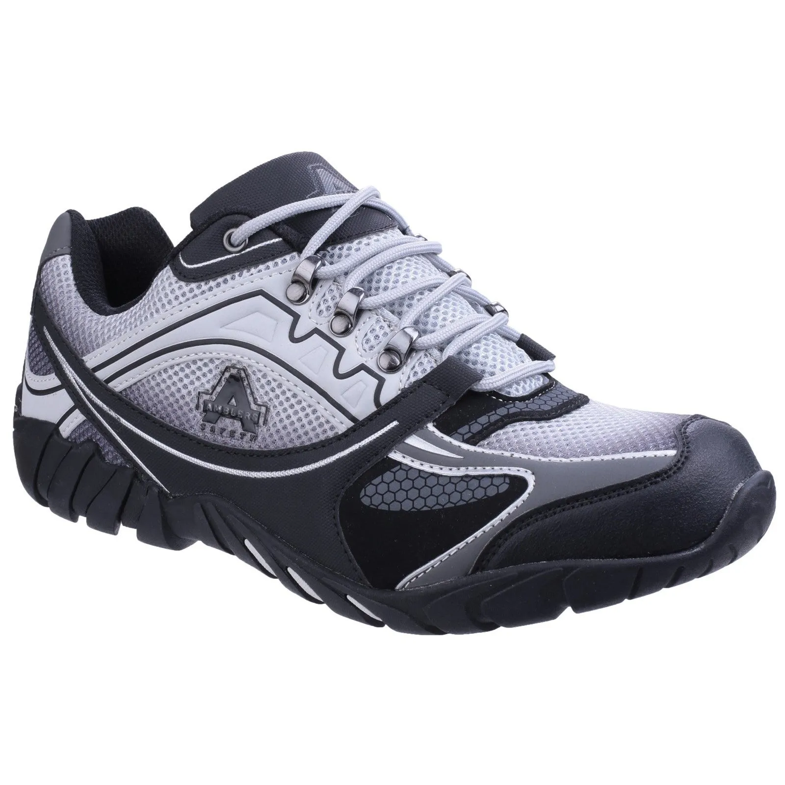 Amblers Safety FS702 Granite Vegan-Friendly Antistatic Lace up Safety Trainer S1 Grey