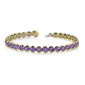 Amethyst 14K Yellow Gold Bracelet