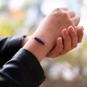 Amethyst Gold Bolo Bracelet