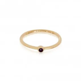 Amethyst Healing Stone 18ct Gold Plated Ring HR1002_GP