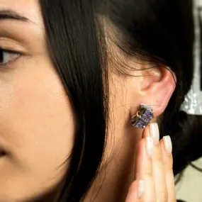 Amethyst Slice Earrings