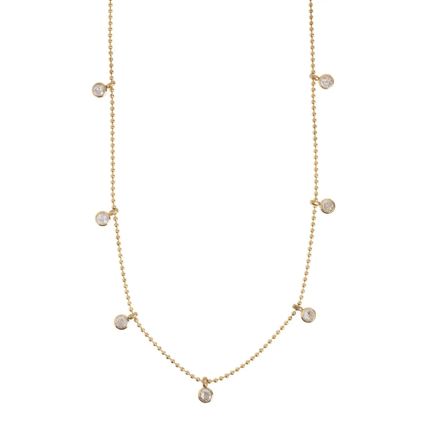 Anae - Crystal Chain Necklace Stainless Steel