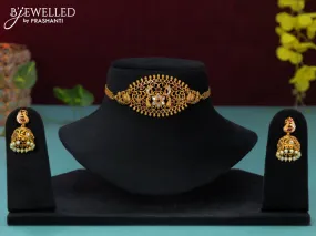 Antique choker peacock design with ruby and cz stones