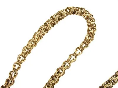 Antique Pocket Watch Chain in Solid 14 Karat Gold - 14.5 Inches