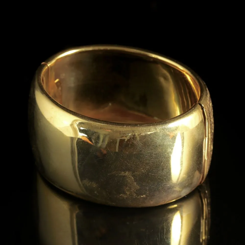 Antique Victorian Gold Silver Bangle Circa 1900
