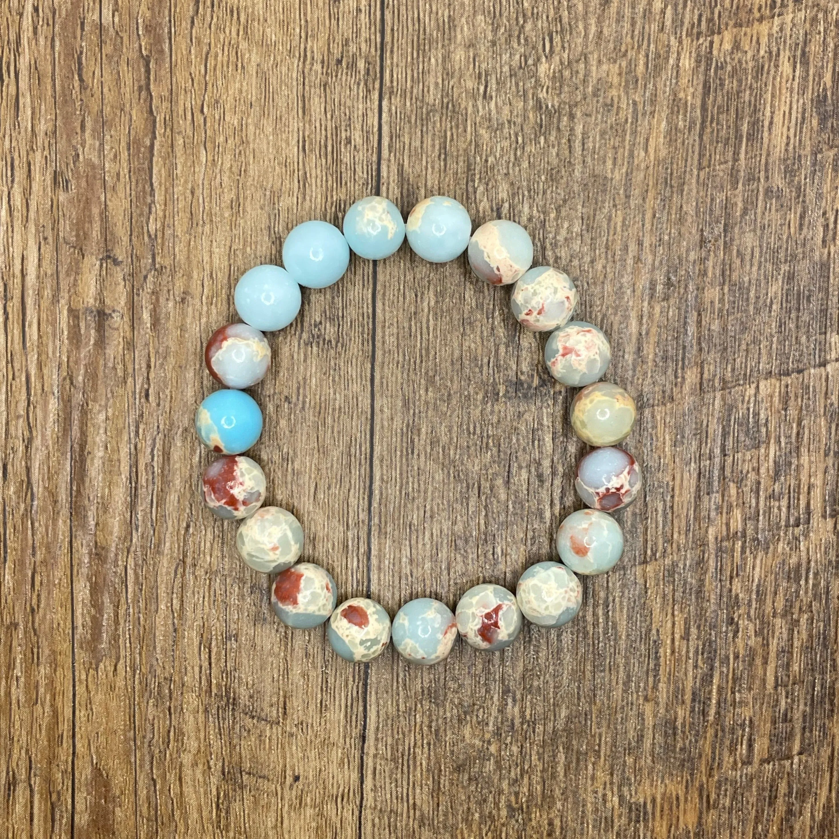 Aqua Terra African Opal Imperial Jasper 10mm Bracelet