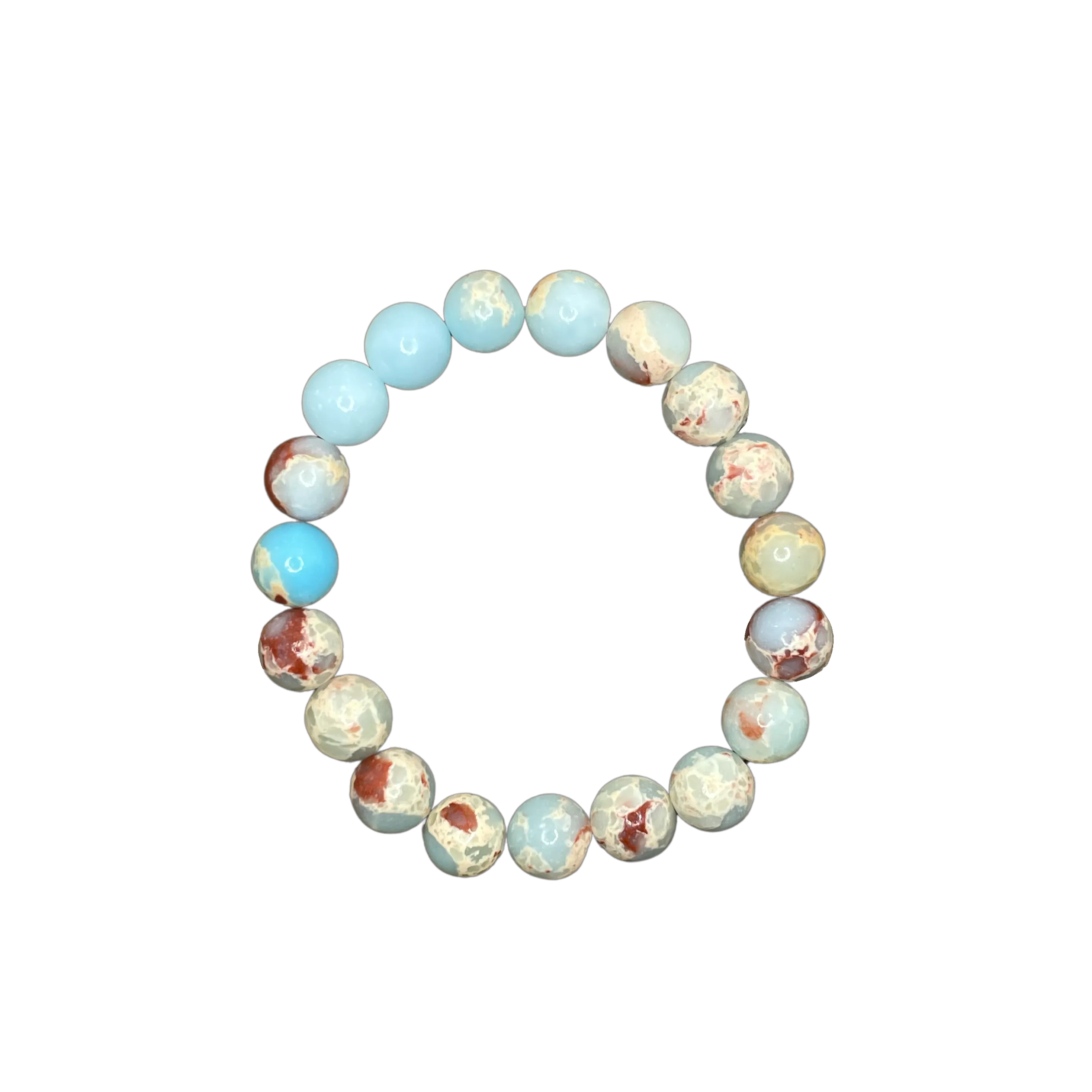 Aqua Terra African Opal Imperial Jasper 10mm Bracelet
