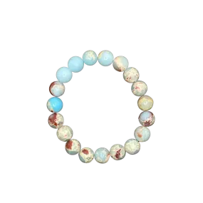 Aqua Terra African Opal Imperial Jasper 10mm Bracelet
