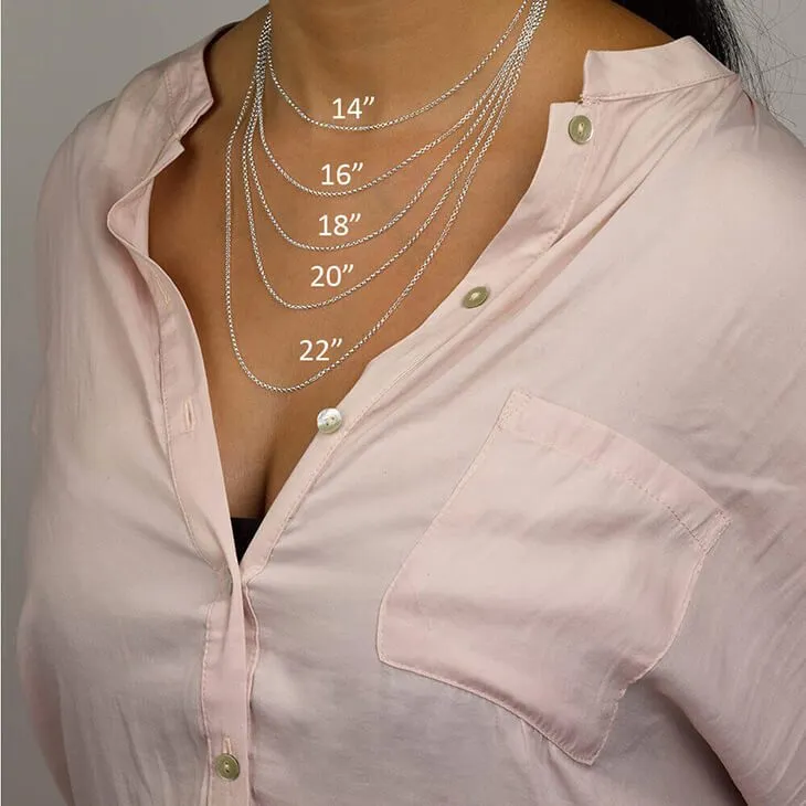 Arabic Name Necklace 14k White Gold
