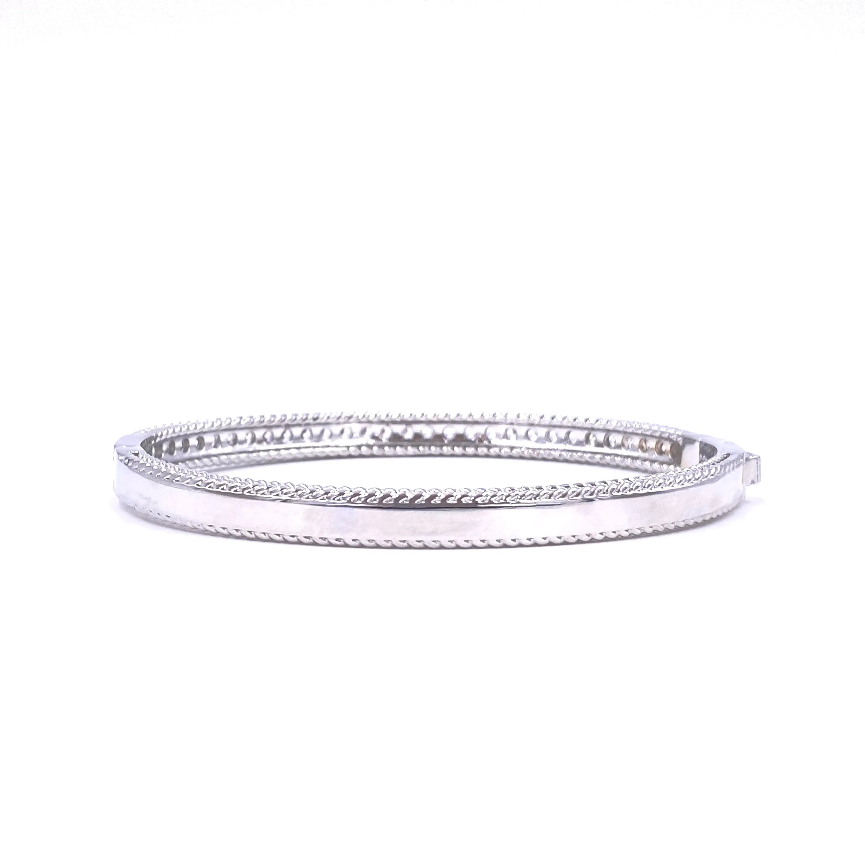 Ashley Gold Stainless Steel CZ Cluster Bar Bangle Bracelet