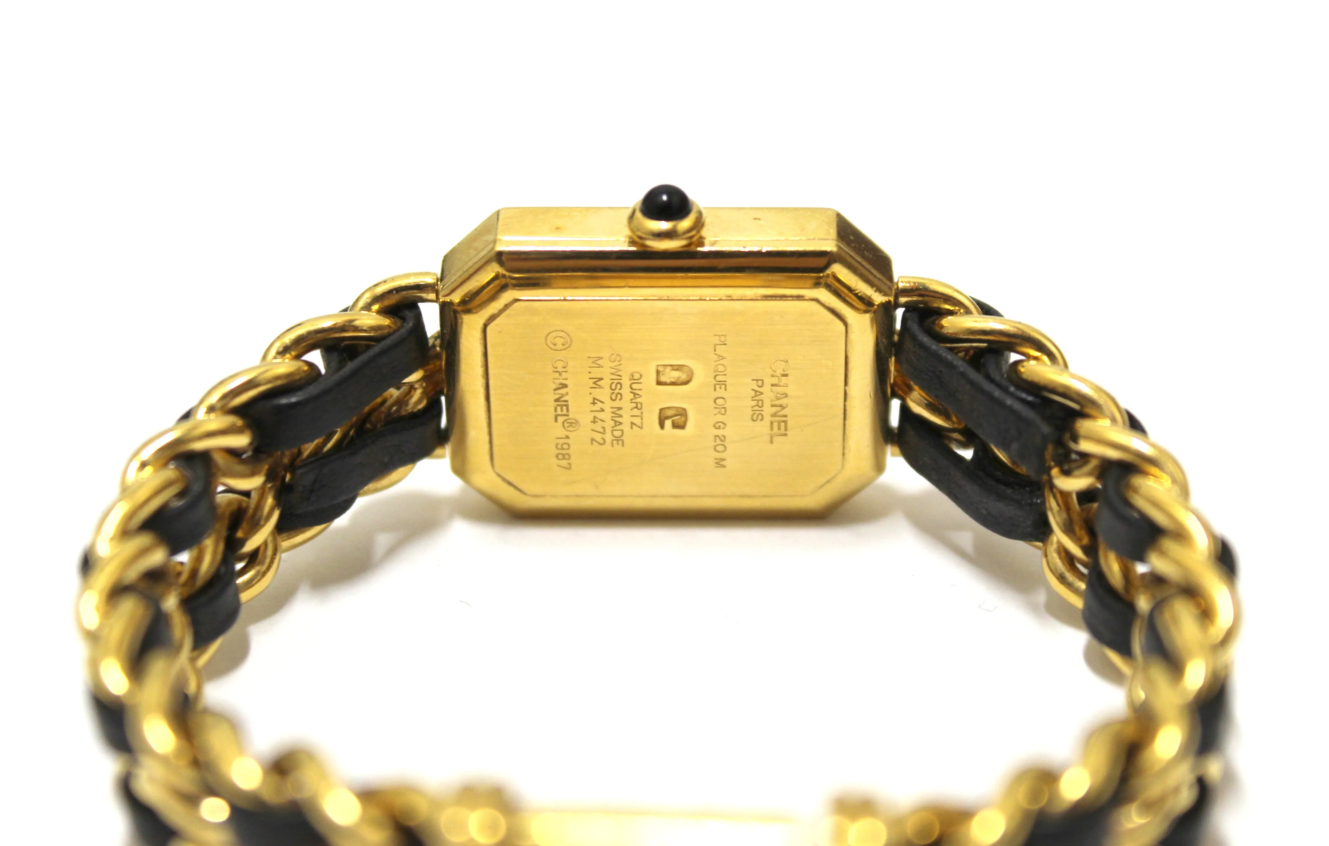 Authentic Chanel Vintage Gold Chain Stainless Steel 20mm Premiere Quartz Watch M