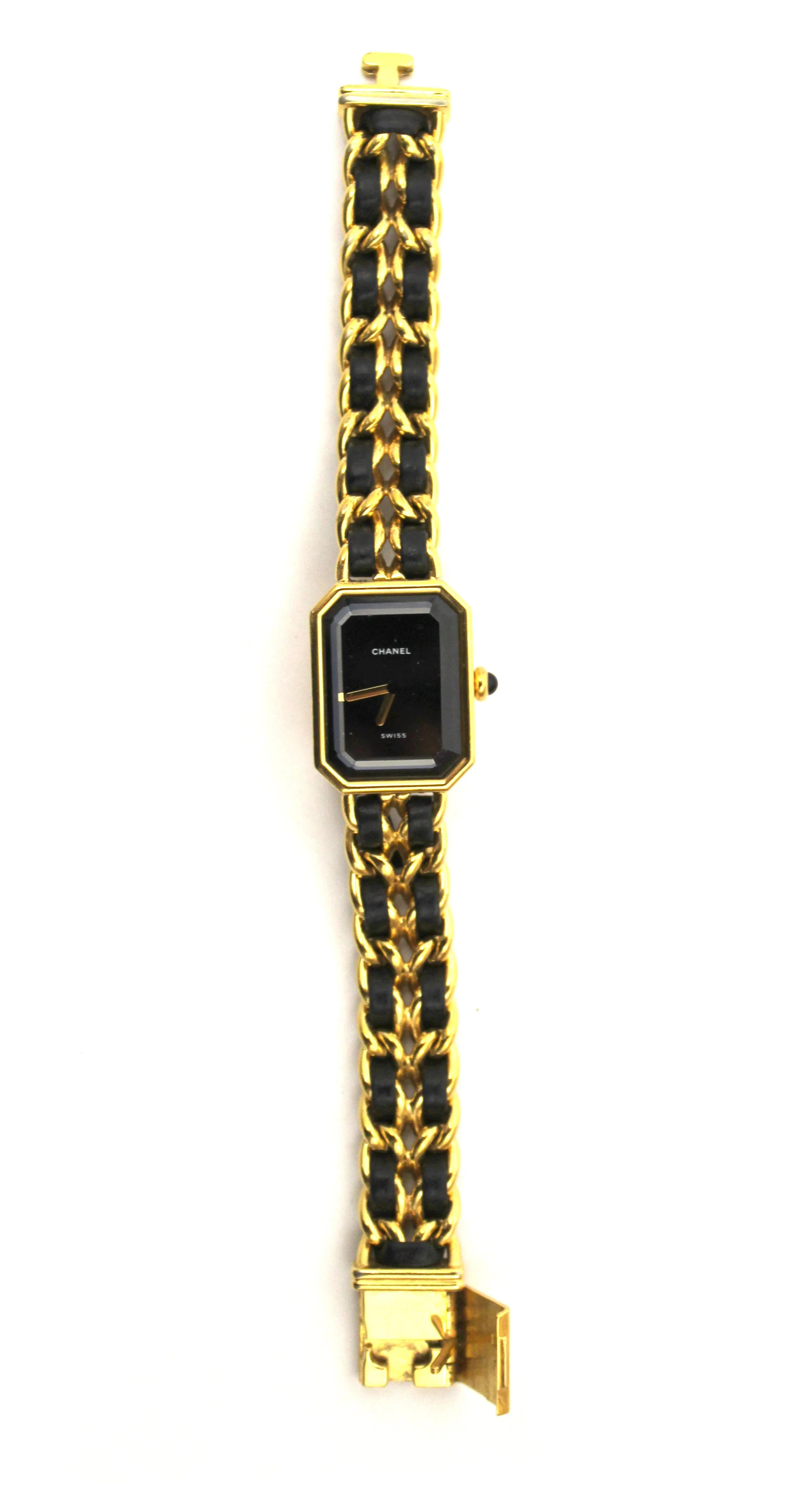 Authentic Chanel Vintage Gold Chain Stainless Steel 20mm Premiere Quartz Watch M