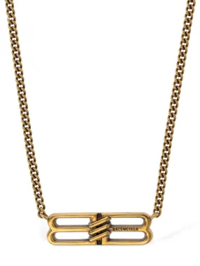 Balenciaga   BB Icon brass necklace 