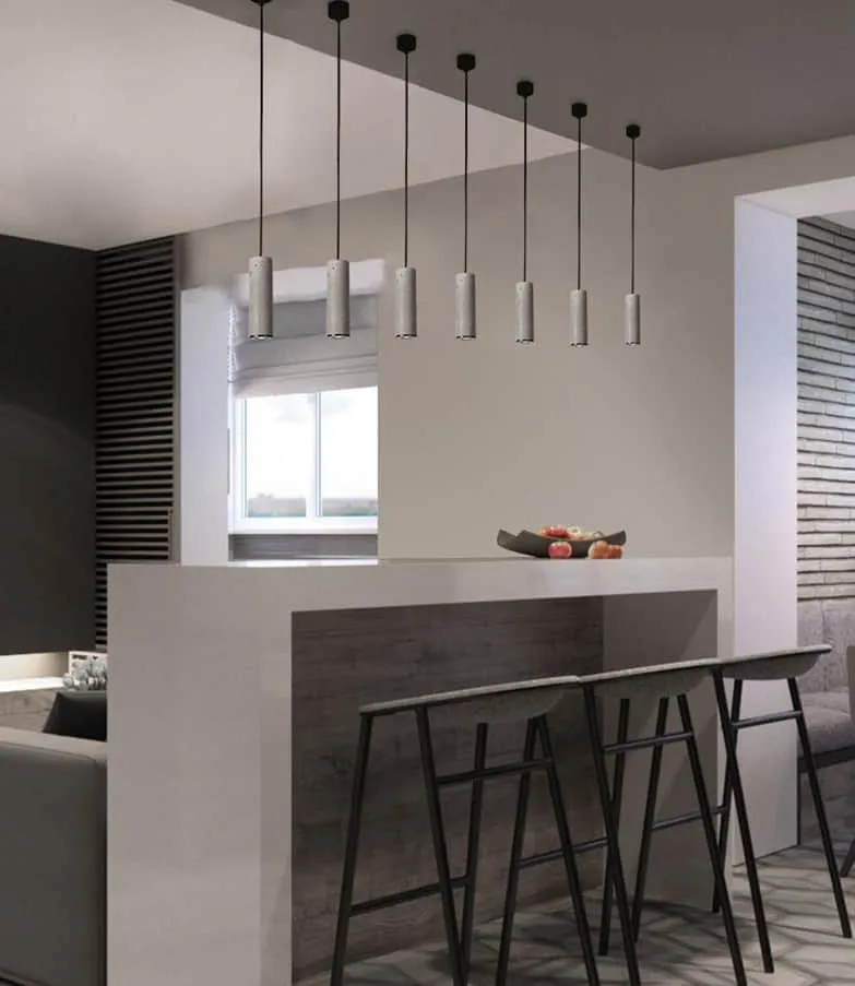 Bamceena Cylindrical Tube Cement Pendant Lamps