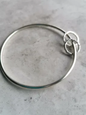 Bangle - Plain with Hammered Hoops