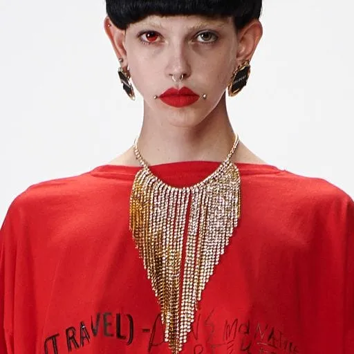 Barbara Bologna V Strass Necklace
