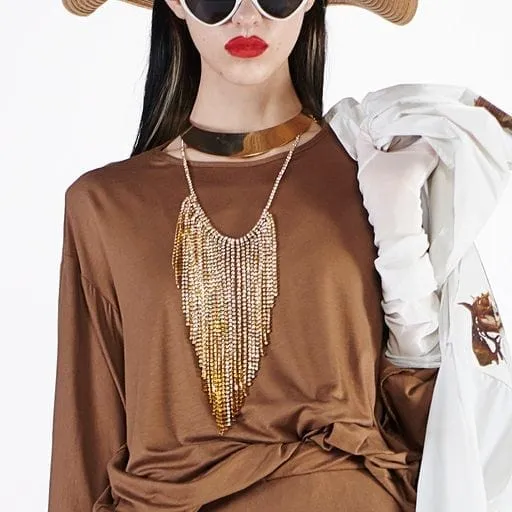Barbara Bologna V Strass Necklace