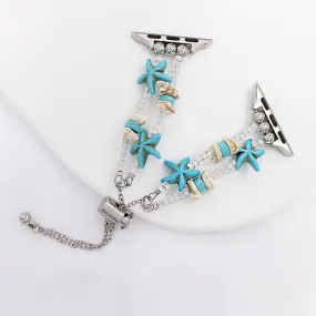 Beachy Bliss Starfish Steel Bracelet Band For Apple Watch Two Colors Available